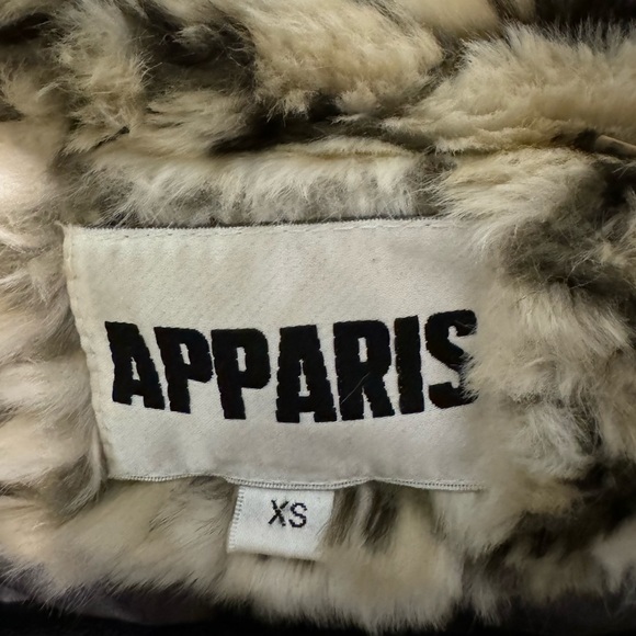 Apparis Sydney Print Faux Fur Coat XS - Picture 4 of 7